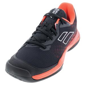 Junior`s Jet Mach 3 All Court Tennis Shoes Black and Poppy Red