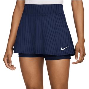Womens Dri-Fit Victory Printed Tennis Skort Obsidian and White