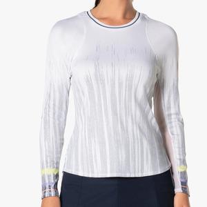 Women`s Between The Lines Long Sleeve Tennis Top White