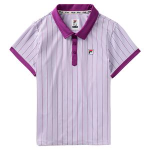 Girls Performance Iconic BB1 Tennis Polo Orchid Petal and FILA Purple
