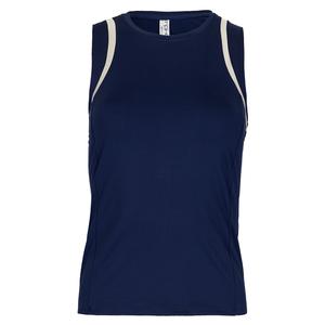 Women`s Elle Tennis Tank Ink and Silver Sand