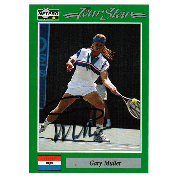 M-5258 Gary Muller Südafrika Tennis original signiert Autograph Sport  scribeemr Tennis