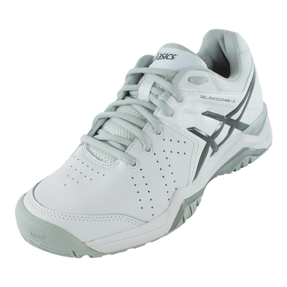 Women`s Gel-Encourage LE Tennis Shoes White and Silver | eBay