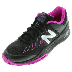 Women`s 1006 B Width Tennis Shoes Black and Pink