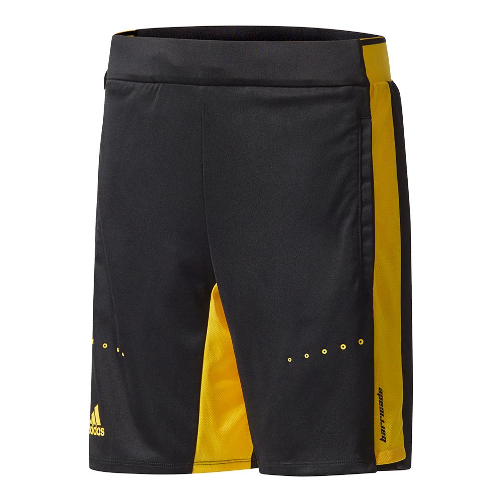 black and yellow adidas shorts