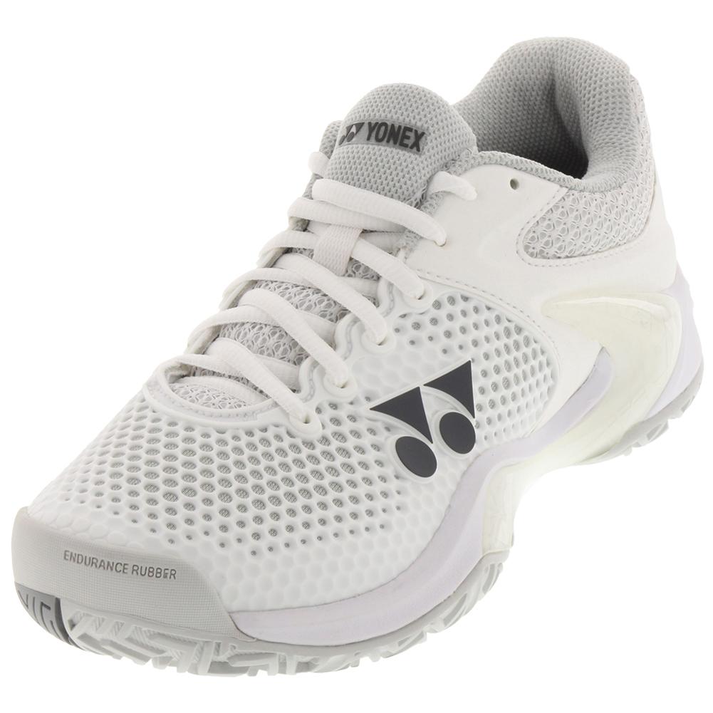 Yonex Women's Power Cushion Eclipsion 2 Tennis Shoes in White and Silver