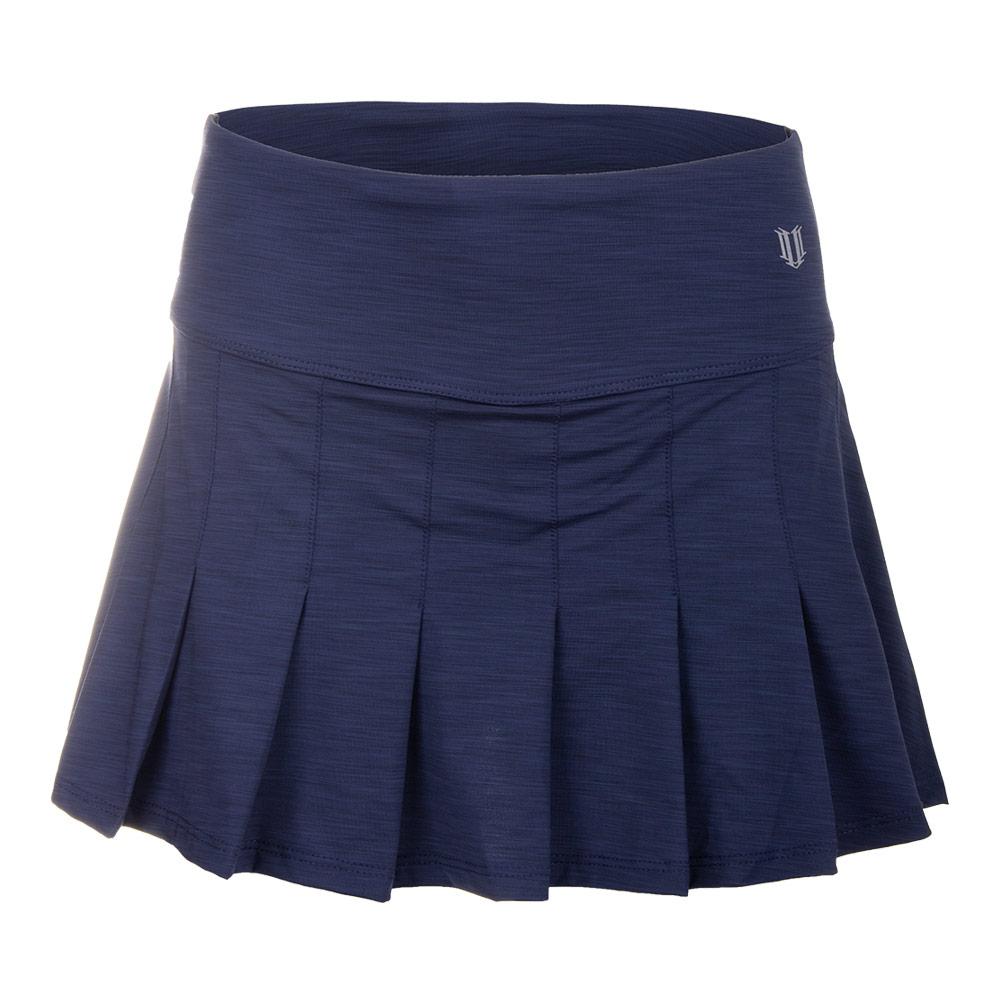 EleVen Womens Flutter 13 Inch Tennis Skort Blue Nights