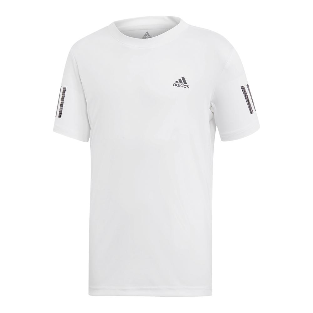 adidas Boys` Club 3 Stripes Tennis Top 