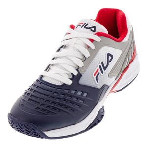 Men`s Axilus 2 Energized Tennis Shoes White and Navy