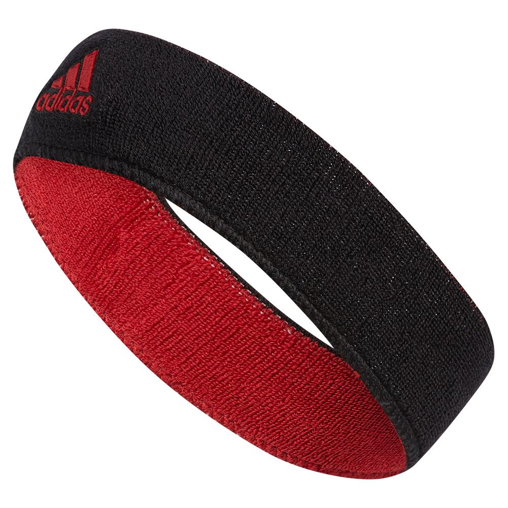 Adidas Interval Reversible Headband Black and University Red