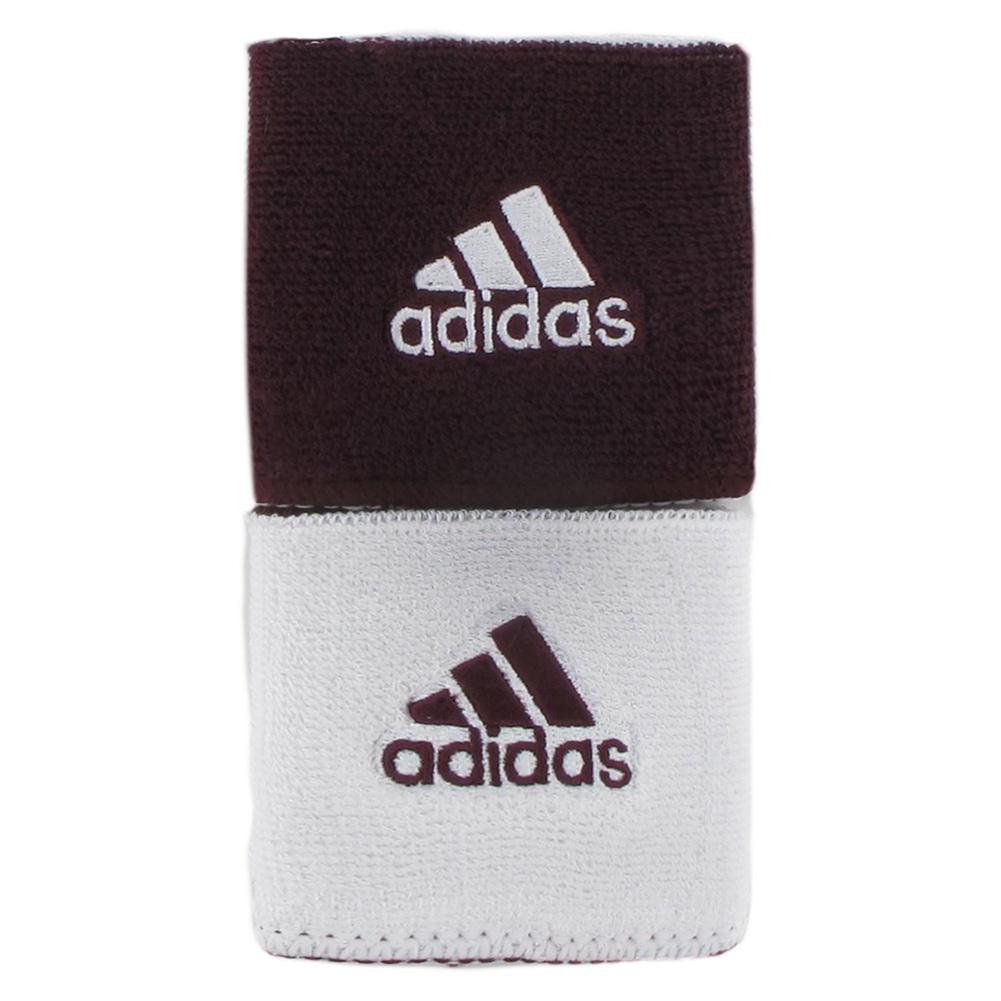 Adidas Interval Reversible Wristband Maroon and White