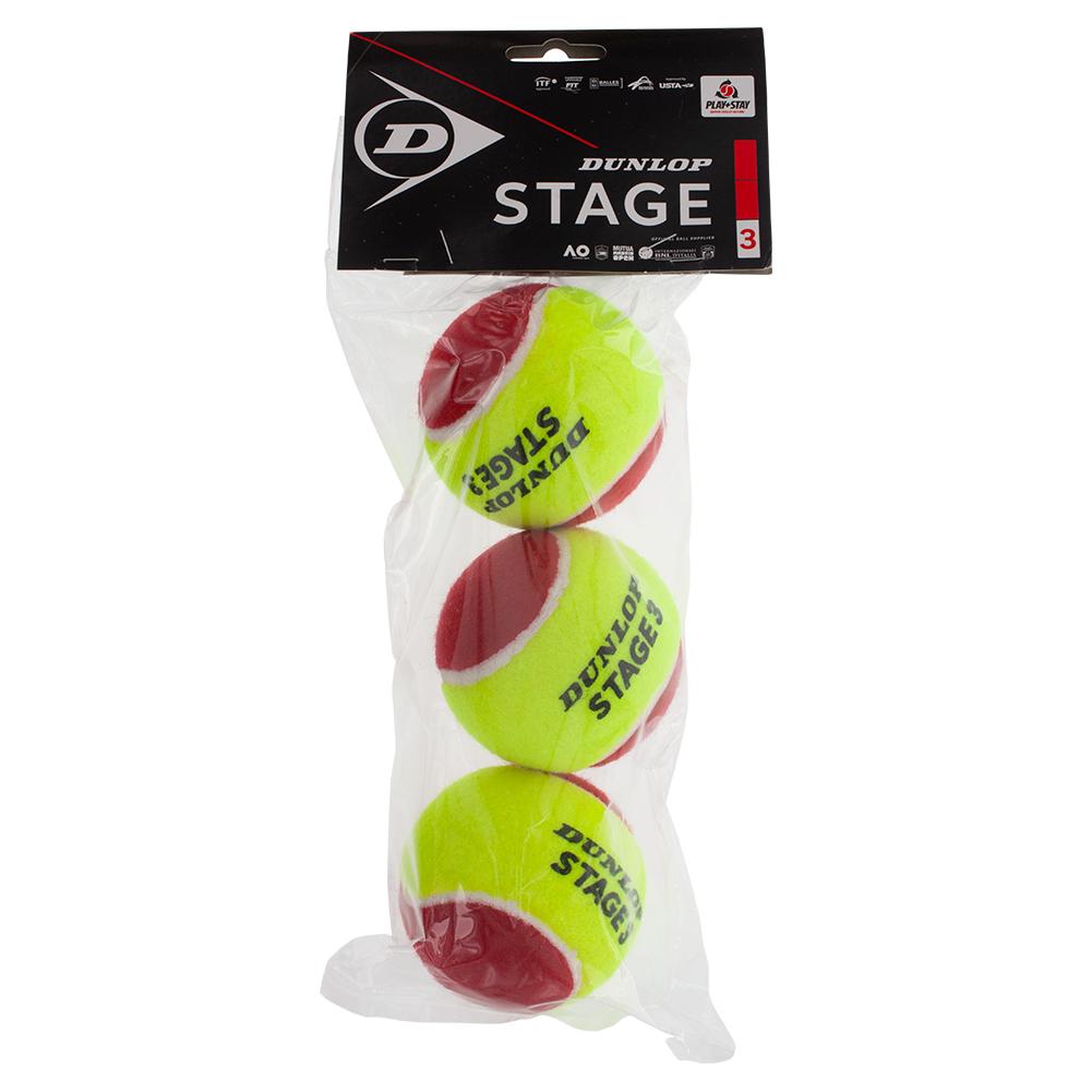 Dunlop Stage 3 Red 3 Ball Polybag | Dunlop Stage 3 Red Balls | Tennis  Express