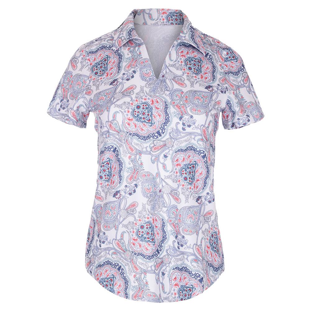 Jofit Women's Vera Tennis Polo in Dixie Print