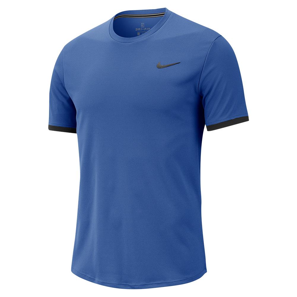 Nike Men`s Court Dry Colorblock Short Sleeve Tennis Top | Tennis Express