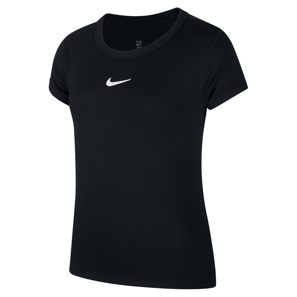 Nike Girls' Court Dry Short Sleeve Tennis Top