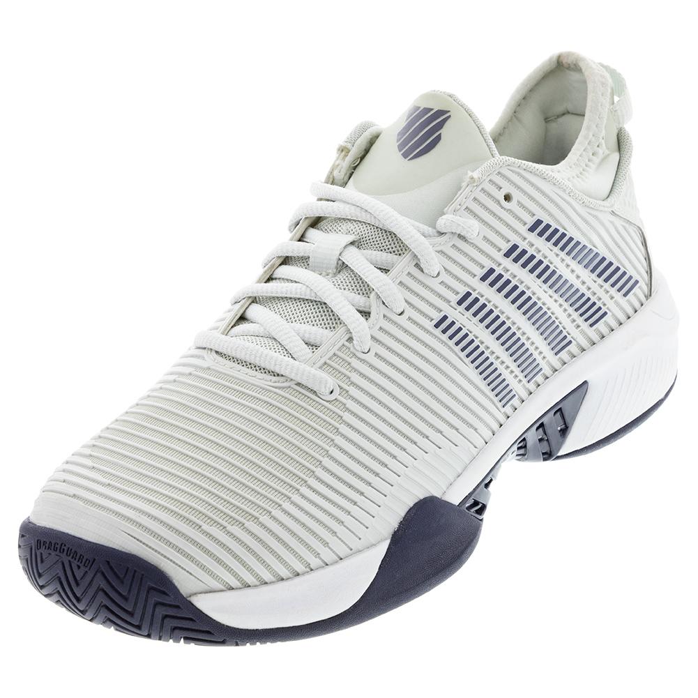 K-Swiss Men`s Hypercourt Supreme Tennis Shoes Barely Blue and White