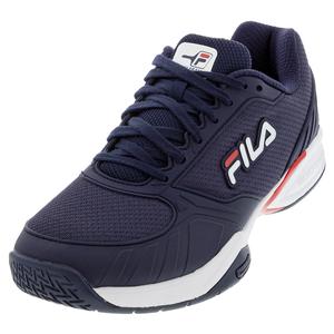 Men`s Volley Zone Pickleball Shoes Fila Navy and Red