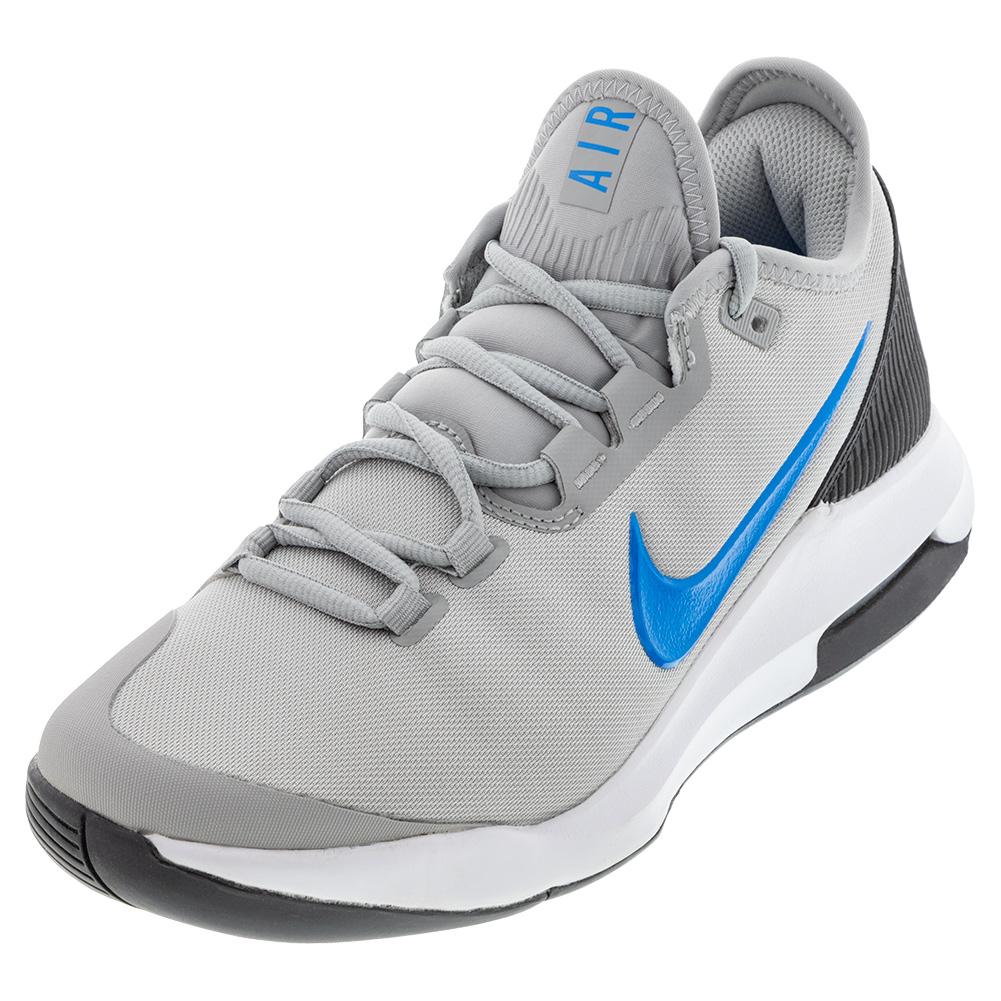 grey and blue nike shoes