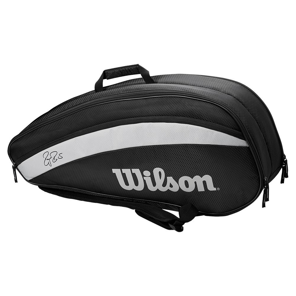 Wilson RF Team 6 Pack Tennis Bag Black | Tennis Express