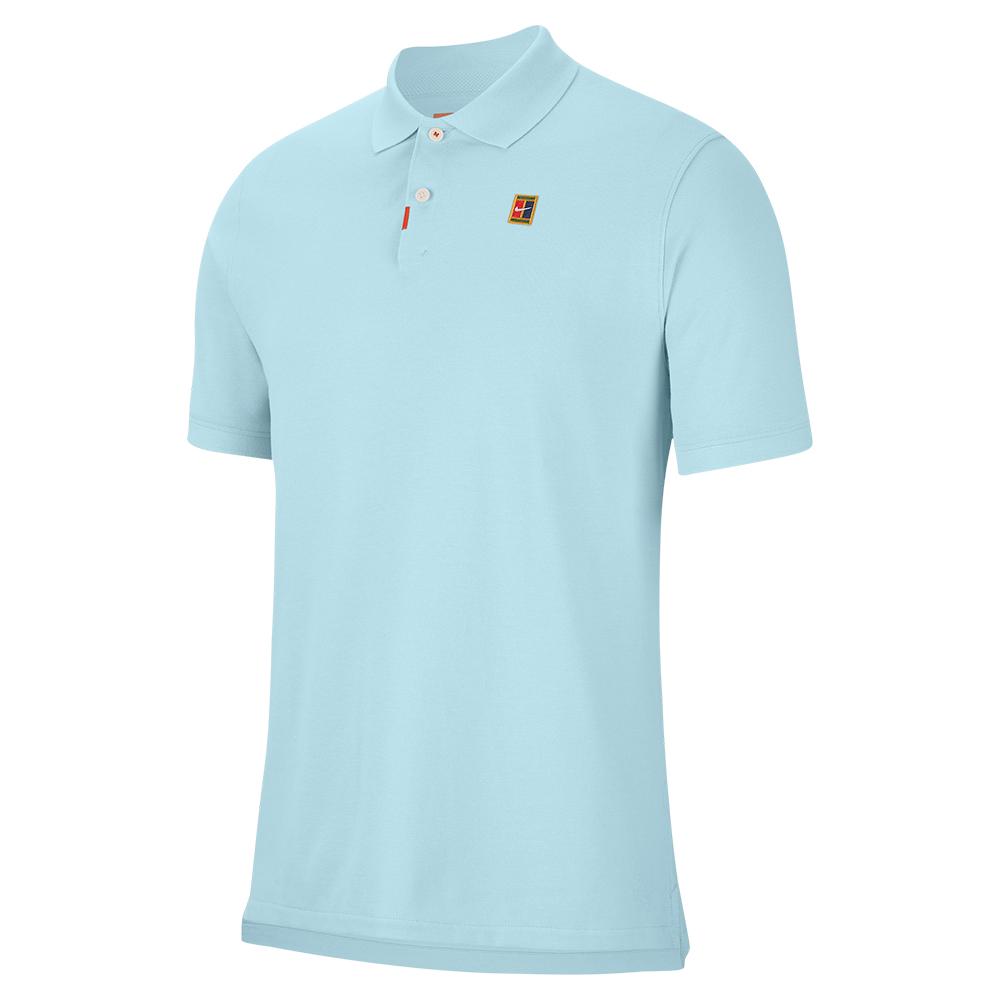 Nike Men`s Heritage Standard Tennis Polo Topaz Mist | Tennis Express