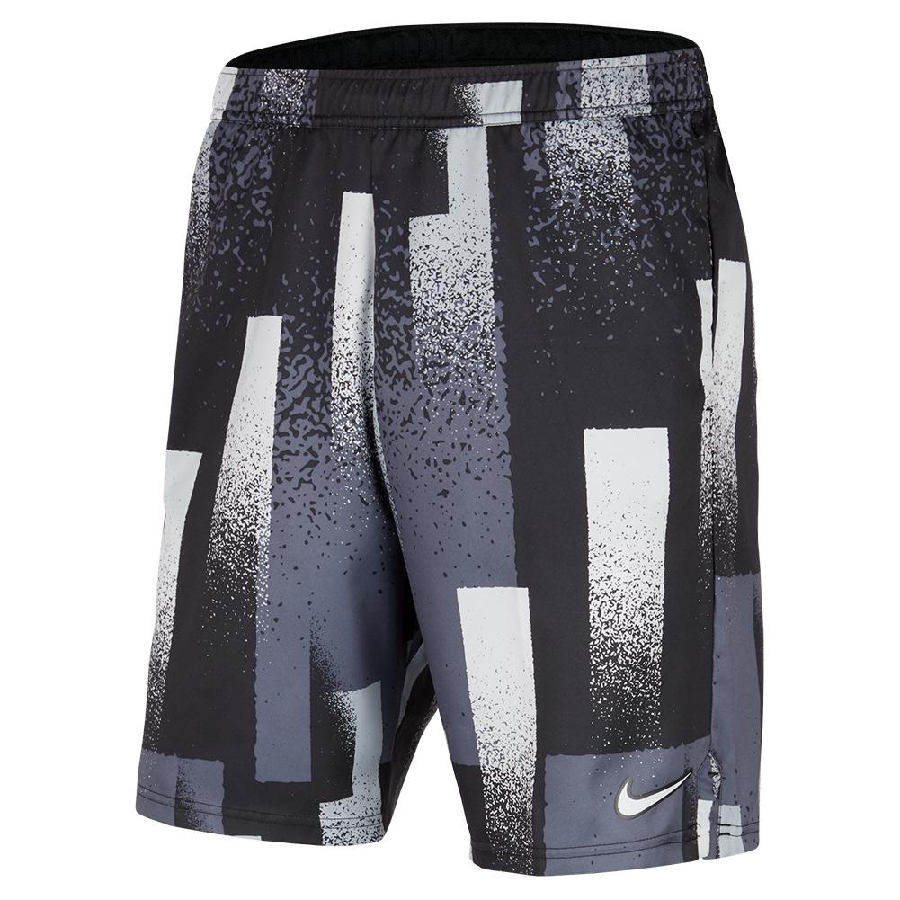 Nike Men`s Court Dry Print 9 Inch Tennis Short Black and White | Tennis  Express
