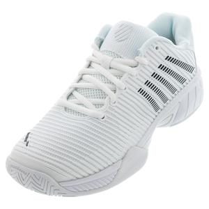 Juniors` Hypercourt Express 2 Tennis Shoes White and Black