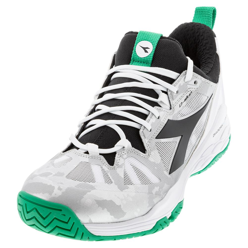 AG Tennis Shoes White and Holly Green 