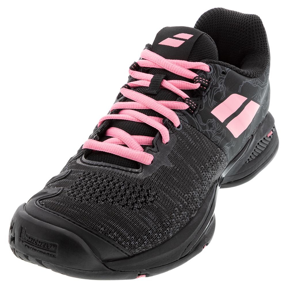 Babolat Women`s Propulse Blast All Court Tennis Shoes Black and Geranium  Pink | Tennis Express | 31F20447-2014