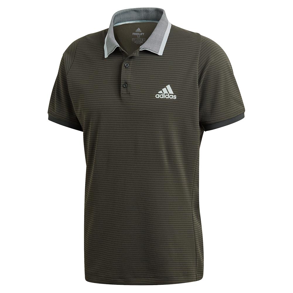 adidas Men`s Freelift Tennis Polo Legend Earth and Green Tint | Tennis  Express