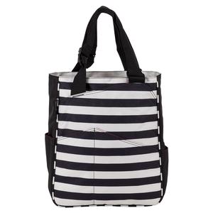 Women`s Tennis Tote Stripes Black and Coconut