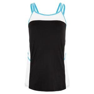 Women`s Advantage Tennis Tank Black and White