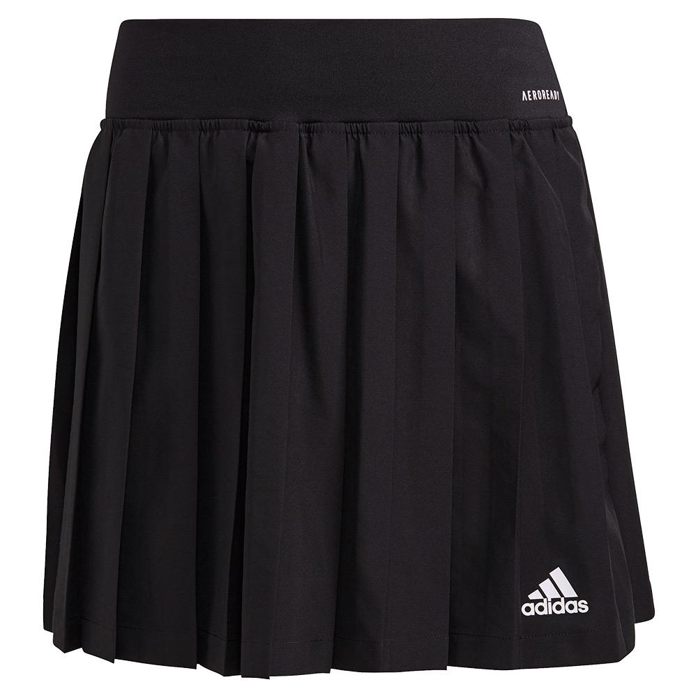 Adidas Women's Club Pleated 14.5 inch Tennis Skort in Black and White