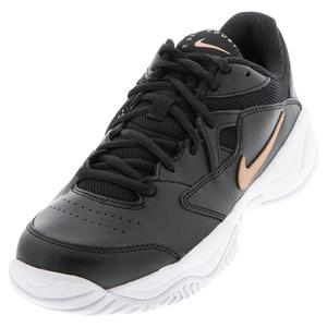 Women's Nike Court Lite 2 Tennis Shoes Black & Metallic Red Bronze
