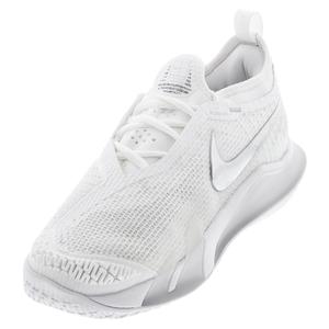 NikeCourt Women`s React Vapor NXT Tennis Shoes White and Metallic Silver |  Tennis Express