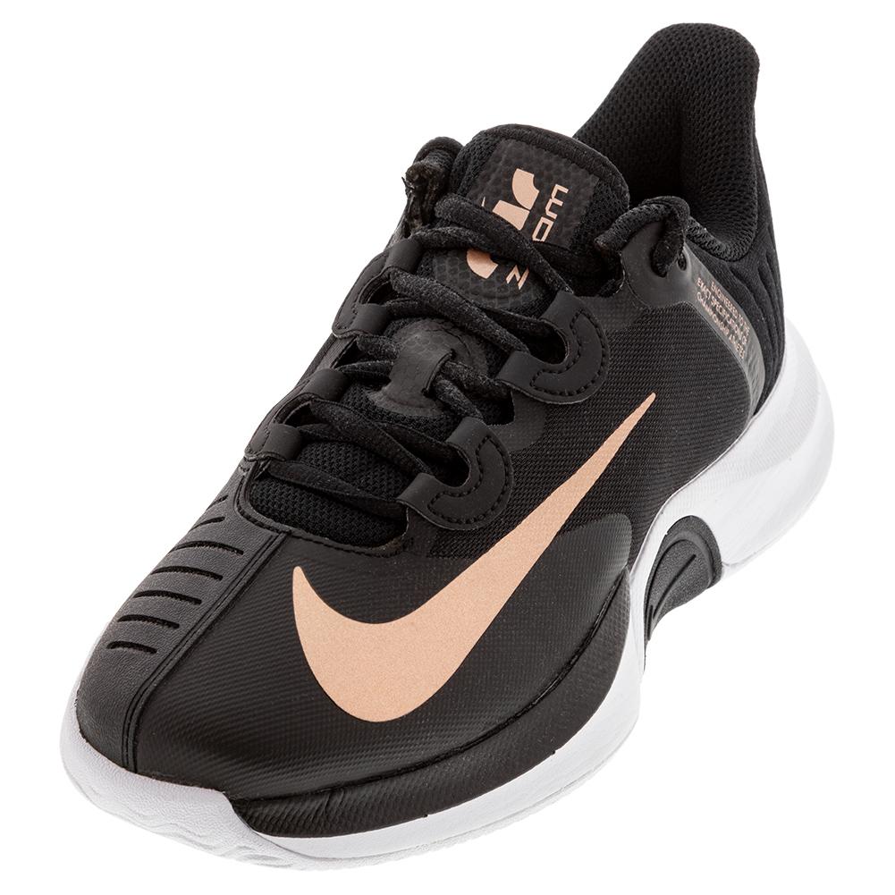 Nike Tennis Shoes Women`s Air Zoom GP Turbo Black & Metallic Red Bronze