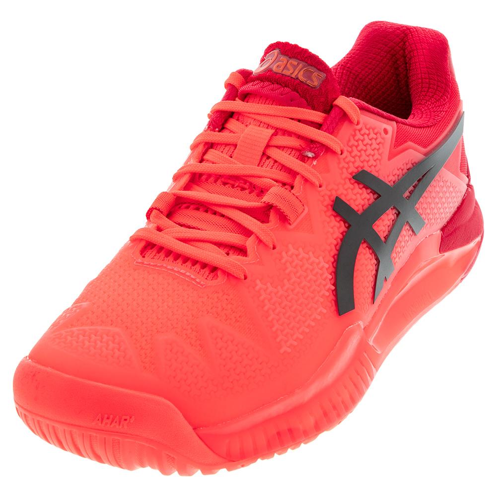 ASICS Men`s Tennis Shoes | GEL-Resolution 8 Tokyo Sunrise Red & Black |  Tennis Express