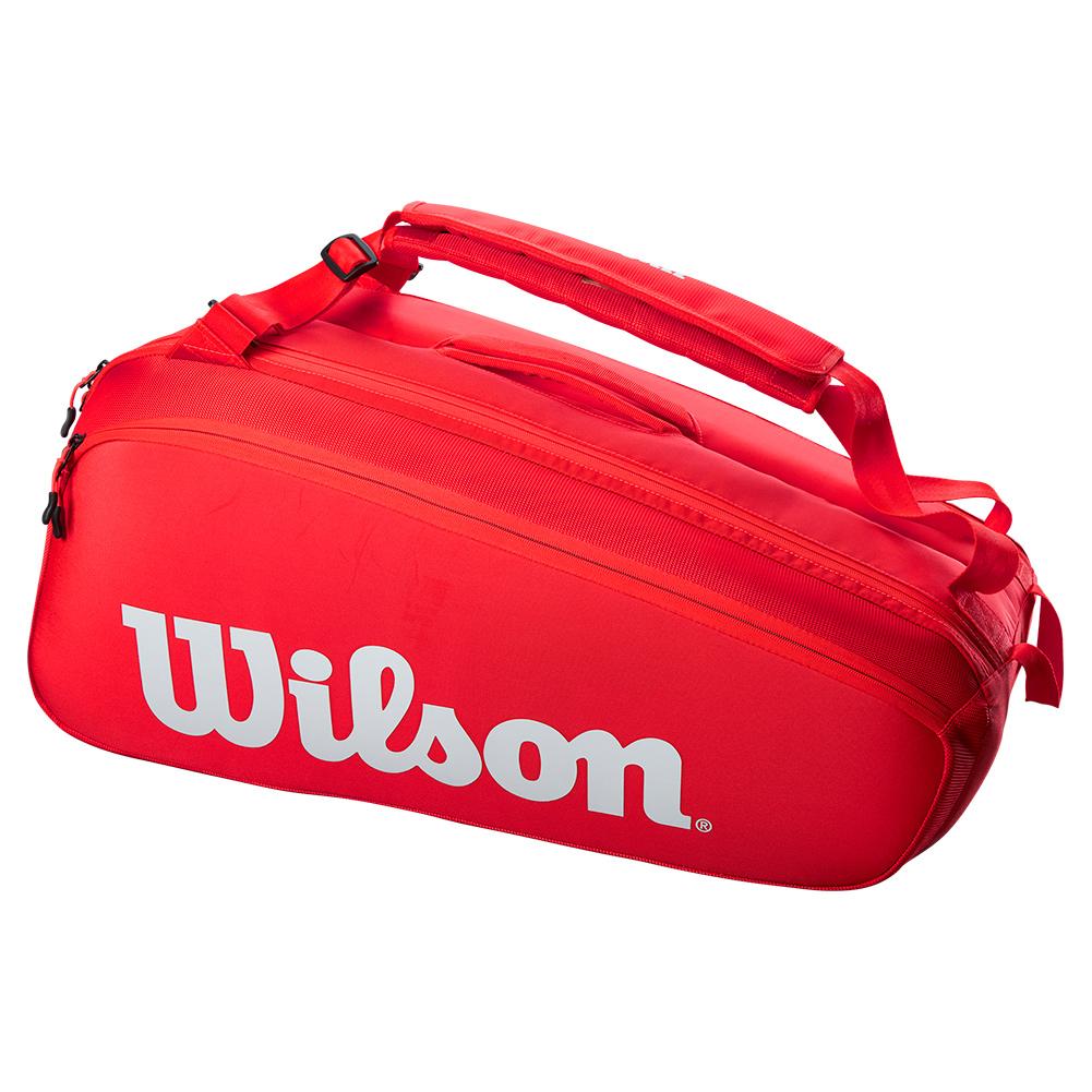 Wilson Super Tour 9 Pack Tennis Bag Red | Tennis Express