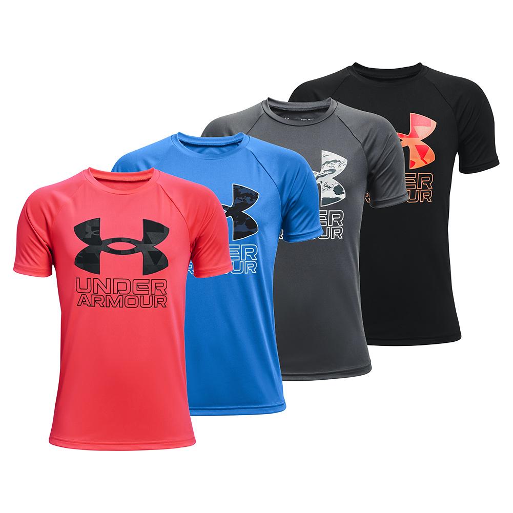 Under Armour Boys' UA Tech Hybrid Print Fill Short Sleeve