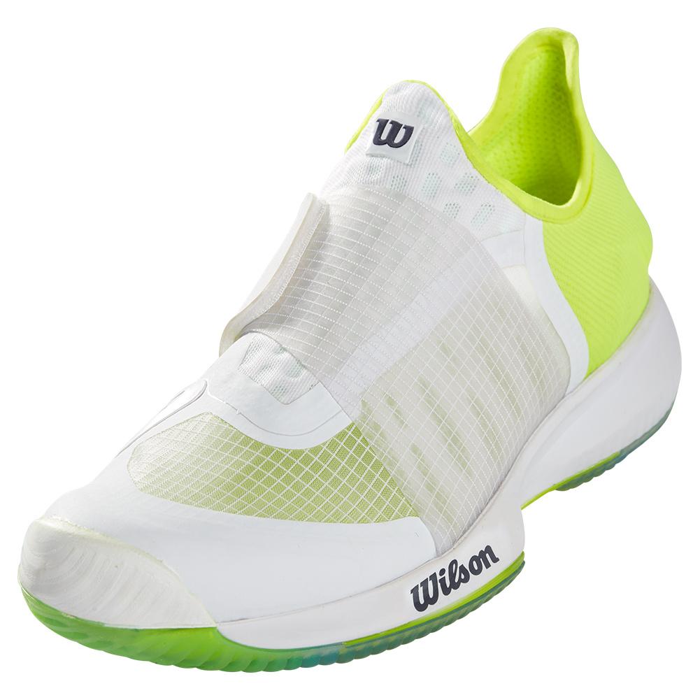 Wilson Men`s Kaos Mirage Tennis Shoes White and Safety Yellow | Tennis  Express