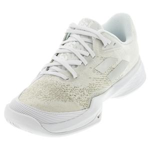 Women`s Jet Mach 3 All Court Tennis Shoes White and Silver