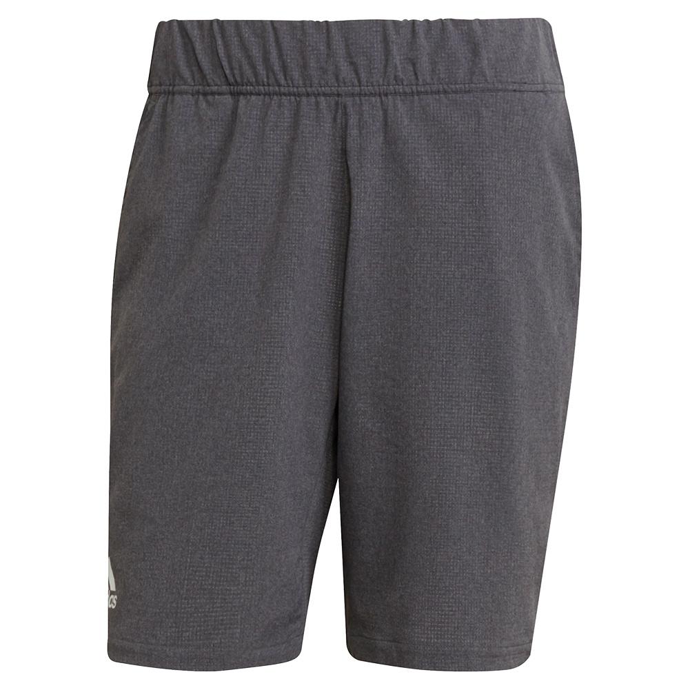 adidas Men's Ergo 7 inch Tennis Shorts in Heather Grey and White