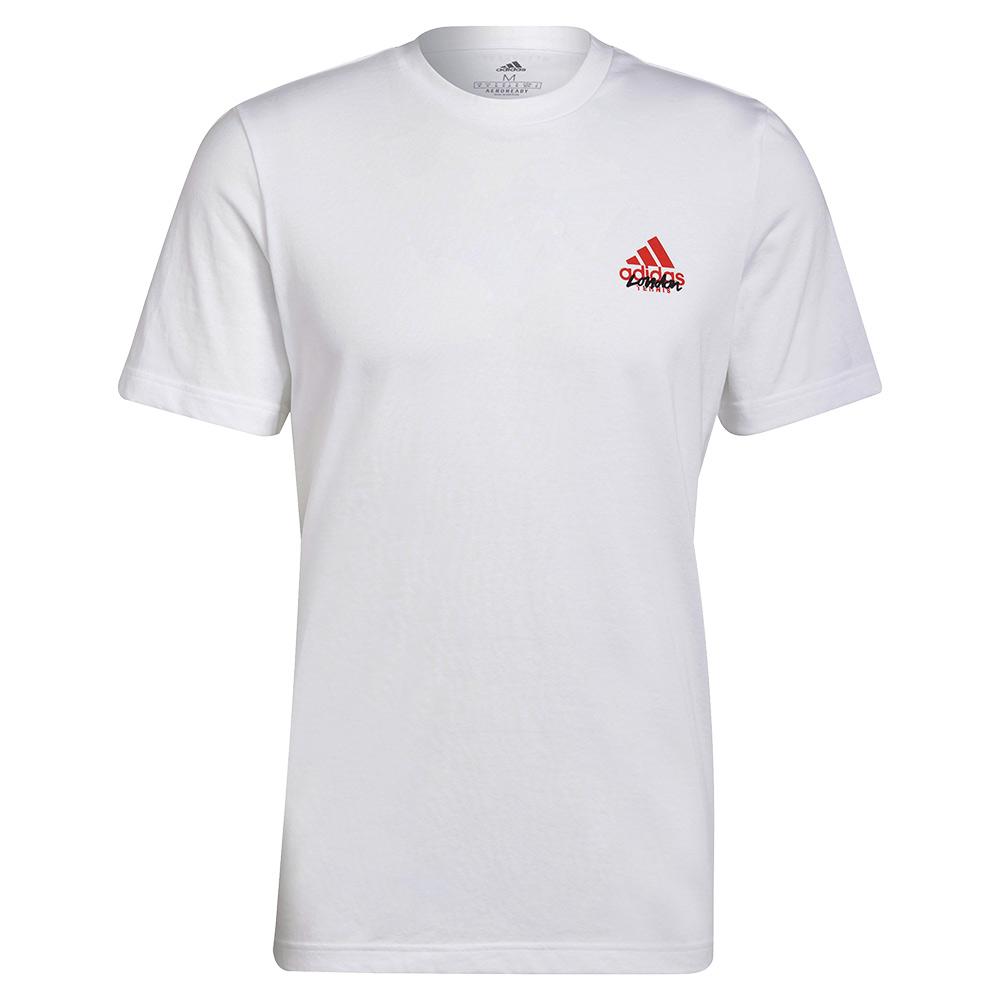 Adidas Men's Quiet Please Graphic Tennis T-shirt in White