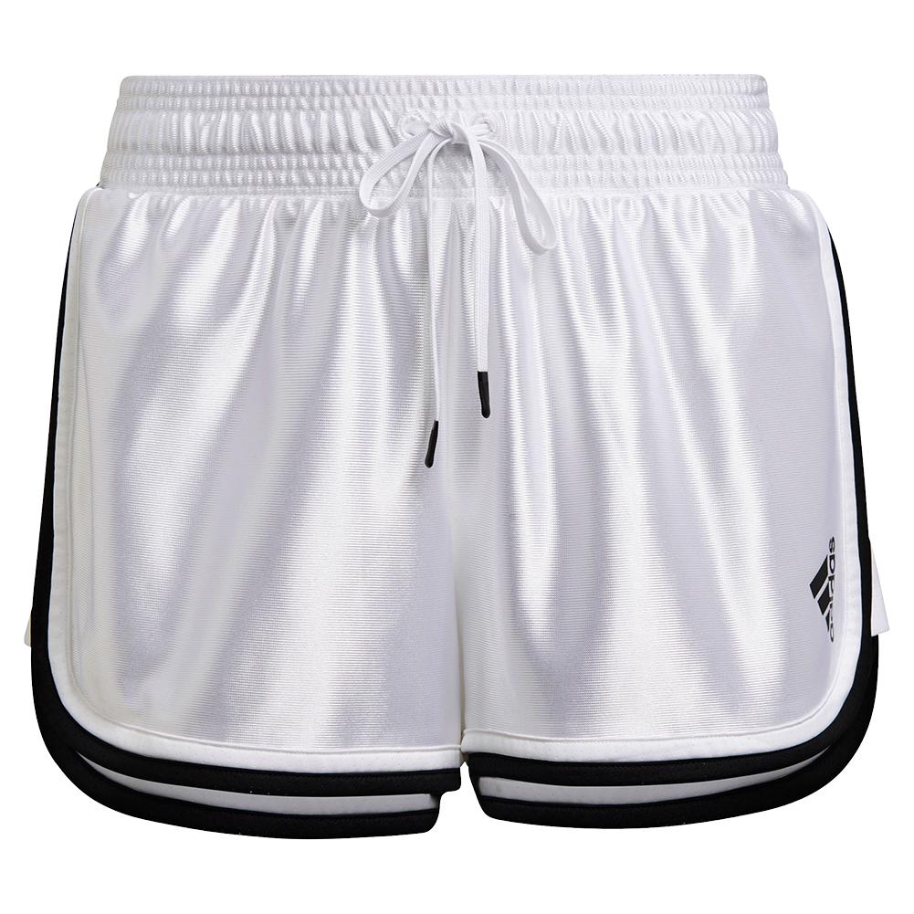 Adidas Women's 2.5 Inch Tennis Shorts in White and Black