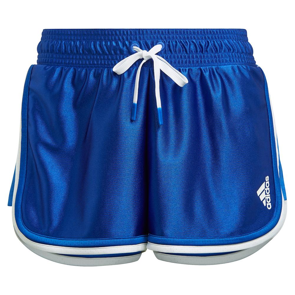 Adidas Women's 2.5 Inch Tennis Shorts in Bold Blue and White