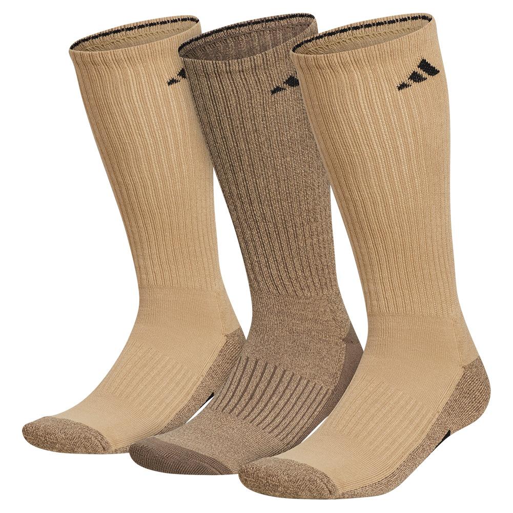 adidas Mens Cushioned X 3 Crew Socks 3-Pack Beige Tone and Blanch Cargo