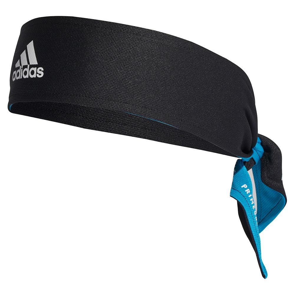 adidas Rev Tennis Tieband Black and Sonic Aqua