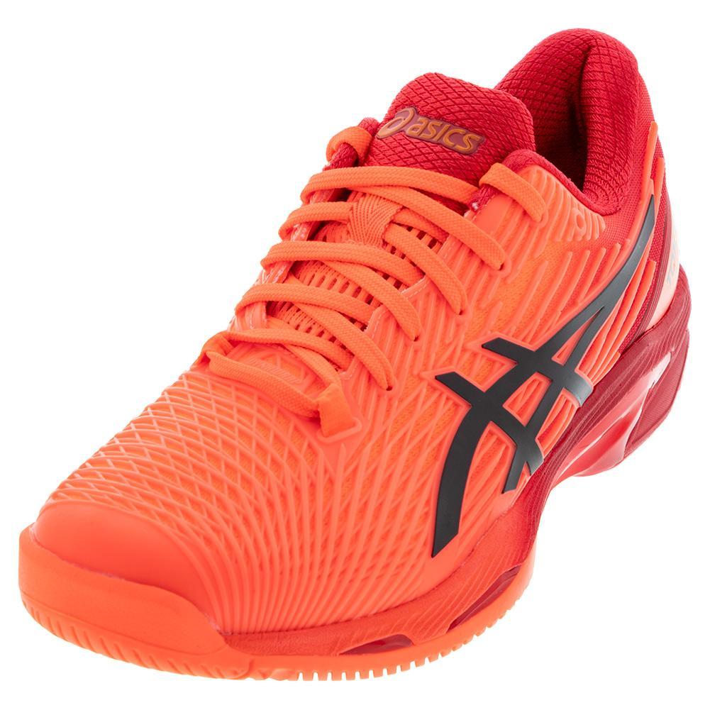 Asics Women`s Solution Speed FF 2 Tokyo Tennis Shoes Sunrise Red and  Eclipse Black