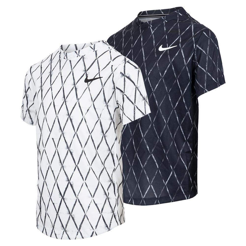 Nike Boys` Court Dri-FIT Victory Printed Tennis Top