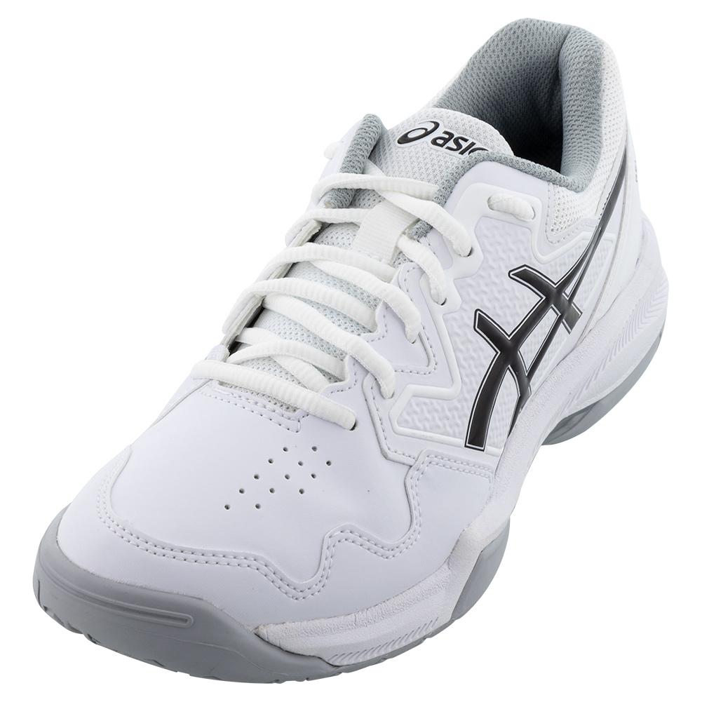 ASICS Men`s GEL-Dedicate 7 Tennis Shoes White and Black | Tennis Express