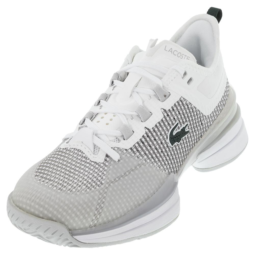 Lacoste Women`s AG-LT Ultra Tennis Shoes White and Light Grey